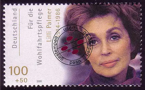 2143 Wofa Filmschauspieler 100+50 Pf Lilli Palmer O