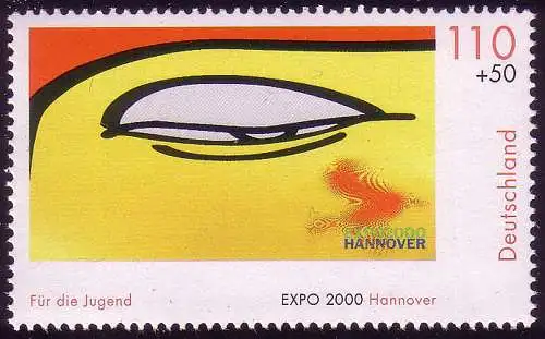 2120 EXPO 2000 110+50 Pf Auge des Buddha **