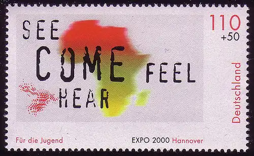 2119 EXPO 2000 110+50 Pf Afrika **
