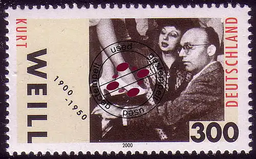 2100 Kurt Weill O gestempelt