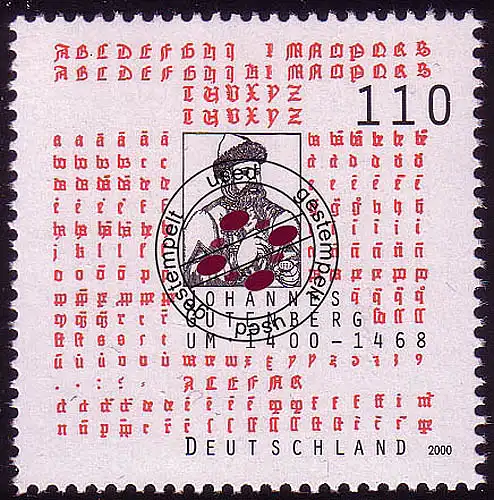 2098 Johannes Gutenberg O gestempelt