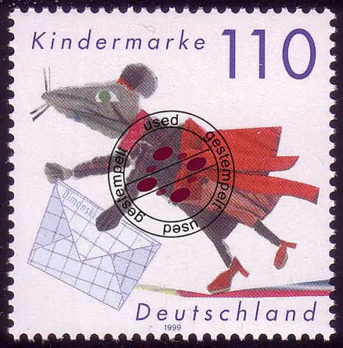 2072 Für uns Kinder aus Block, gestempelt O