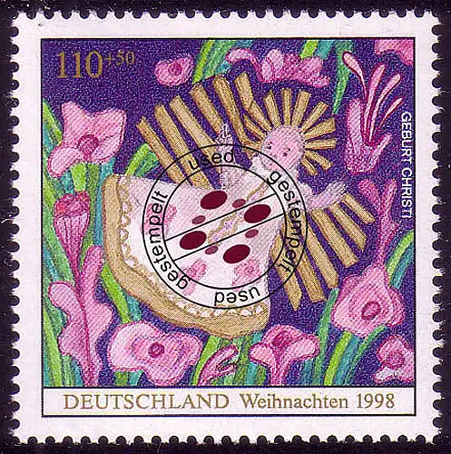 2024 Weihnachten 110+50 Pf O gestempelt