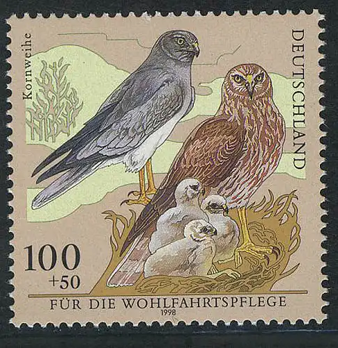 2015 Wohlfahrt bedrohte Vogelarten Kornweihe **
