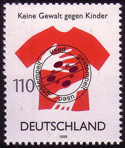 2013 Keine Gewalt gegen Kinder O gestempelt