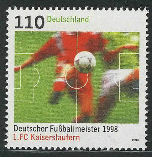 2010 Champion de football 1998 Kaiserslautern **