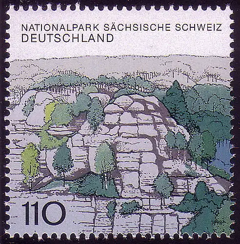 1997 Parcs nationaux et naturels du bloc 110 Pf Suisse Sächsische **