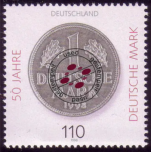 1996 Deutsche Mark O gestempelt