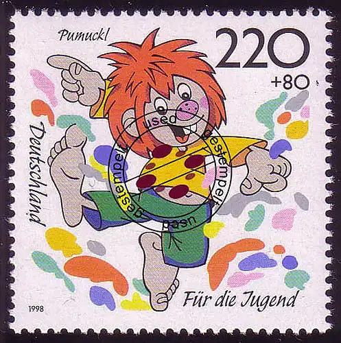 1994 jeunes personnages de film d'astuce Pumuckl O Tamponné