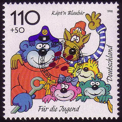 1993 jeunes personnages de dessins animés Capitaine Blauer O