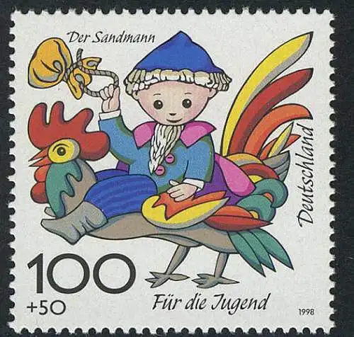 1991 Jugend Trickfilmfiguren Sandmann, original postfrisch **