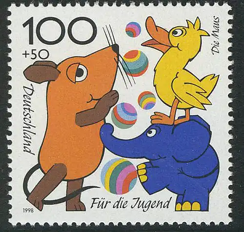 1990 Jeunes personnages de dessins animés émission avec la souris (et l'éléphant), **