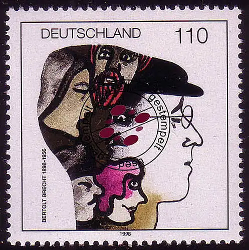 1972 Bertold Brecht O gestempelt