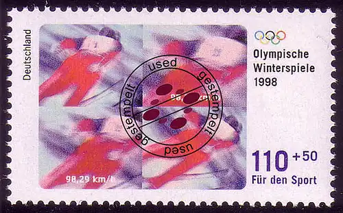 1969 Sporthilfe 110+50 Pf Skispringen O