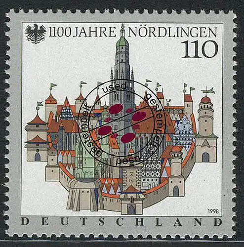 1965 1100 ans Nördlingen, cacheté O