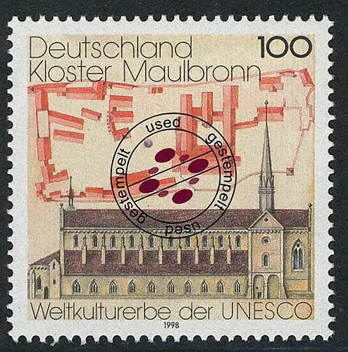 1966 Patrimoine culturel et naturel Maulbronn, cacheté O