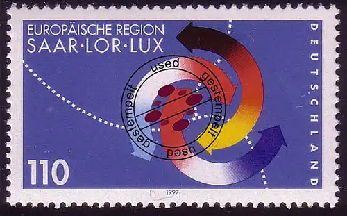 1957 Saar-Lor-Lux O gestempelt