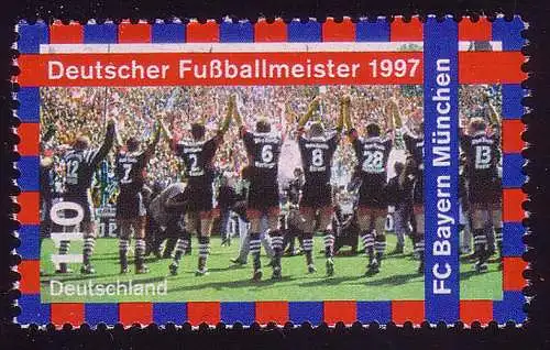 1958 Fußballmeister 1997 1. FC Bayern München, postfrisch **