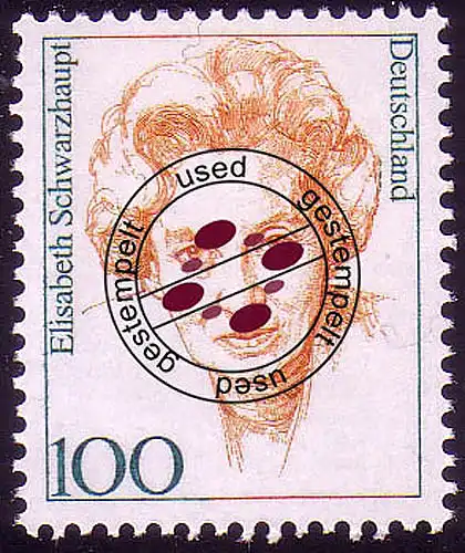1955 Frauen 100 Pf Elisabeth Schwarzhaupt O