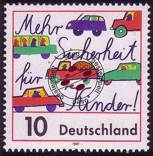 1954 Kinder im Straßenverkehr O gestempelt