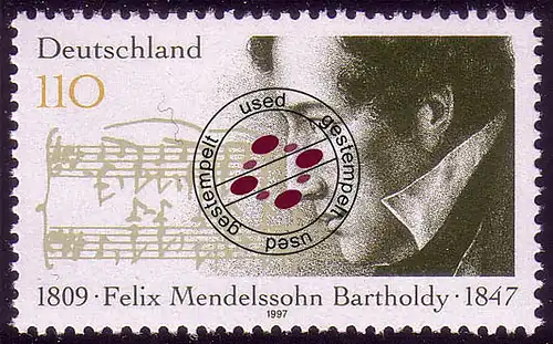 1953 Felix Mendelssohn Bartholdy O gestempelt
