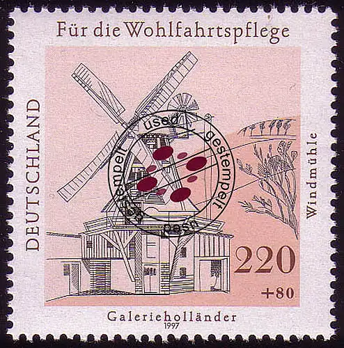 1952 Wasser- und Windmühlen Galerieholländer, gestempelt O