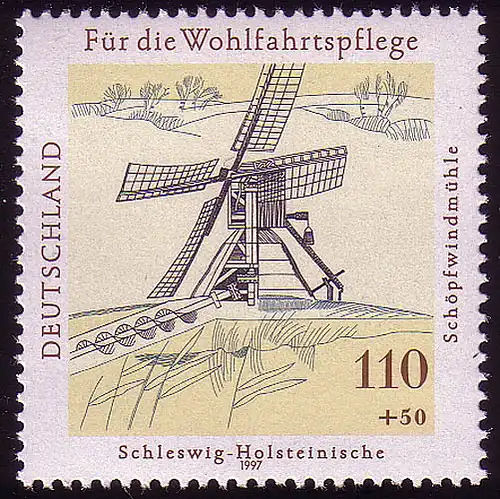 1951 Moulins d'eau et d"éoliennes Schleswig-Holsteinish