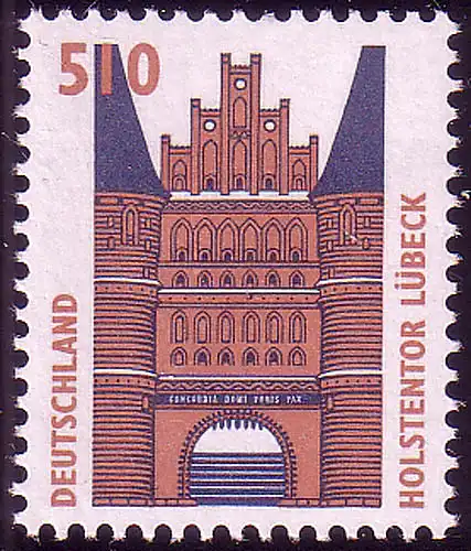 1938 Sehenswürdigkeiten 510 Pf Holstentor **