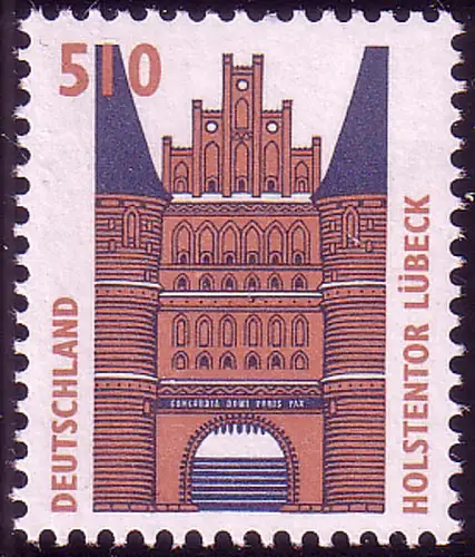 1938 Sehenswürdigkeiten 510 Pf Holstentor **