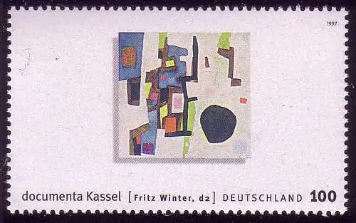 1927 documenta Gemälde von Fritz Winter, aus Block ** postfrisch