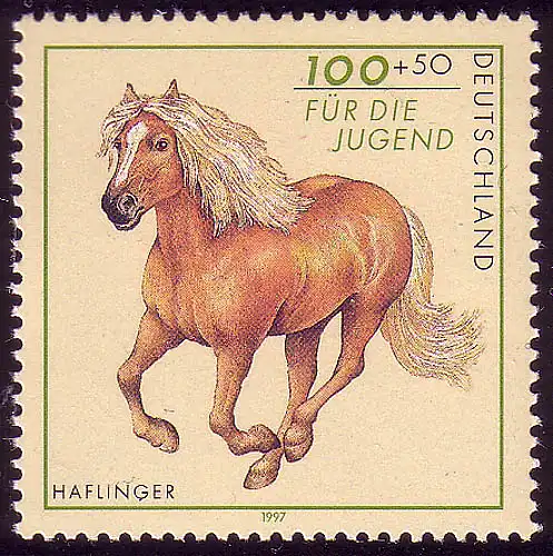1923 Jugend Pferderassen Haflinger **