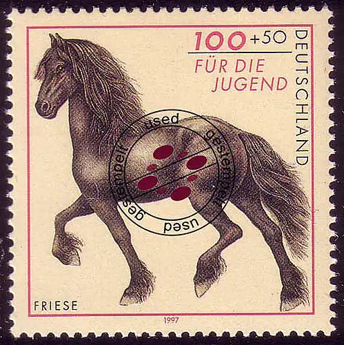 1922 Jeunes races de chevaux Friese O Tamponné