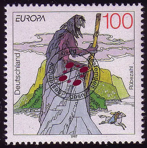 1916 Sagen und Legenden 100 Pf  O gestempelt