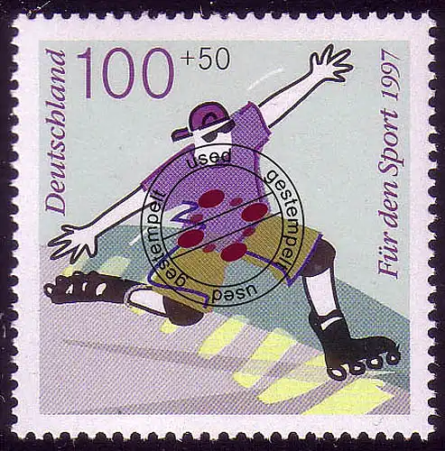 1899 Sporthilfe 100+50 Pf Inline Skating O