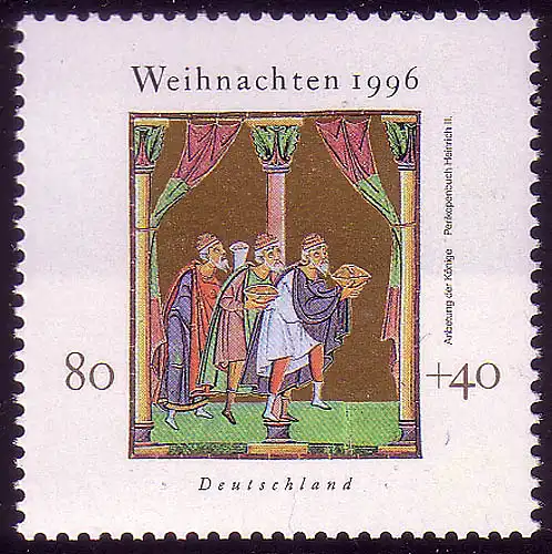 1891 Noël 80+40 Pf **