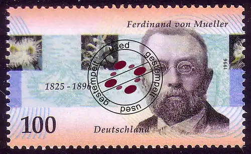 1889 Freiherr Sir Ferdinand von Mueller O gestempelt