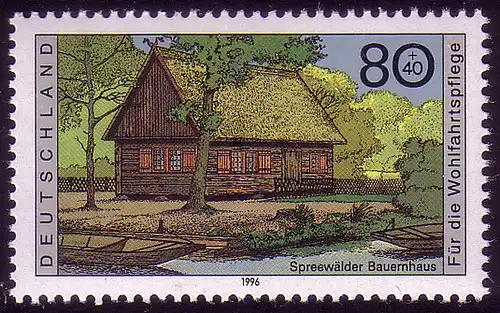 1883 Bauernhäuser 80+40 Pf Spreewald **