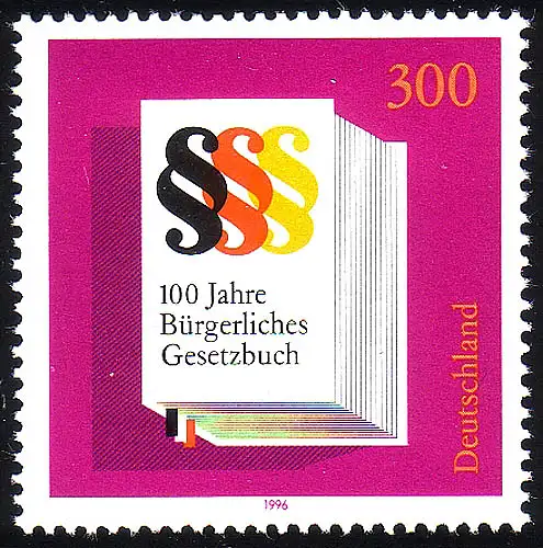 1874 Bürgerliches Gesetzbuch BGB, postfrisch **