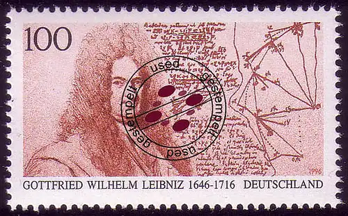 1865 Gottfried Wilhelm Leibniz O gestempelt