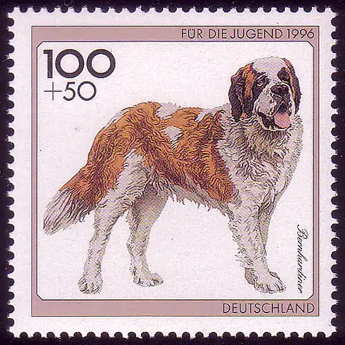 1838 Jeunes races de chiens 100+50 Pf Bernhardiner **