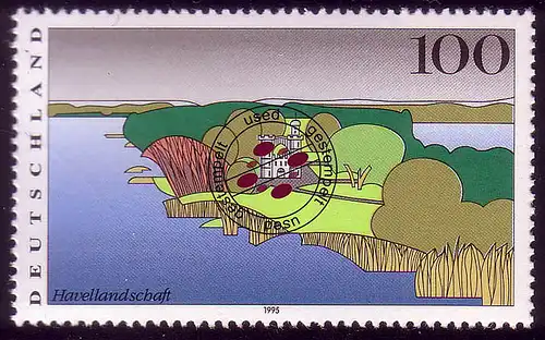 1808 Bilder aus Deutschland Havellandschaft O gestempelt