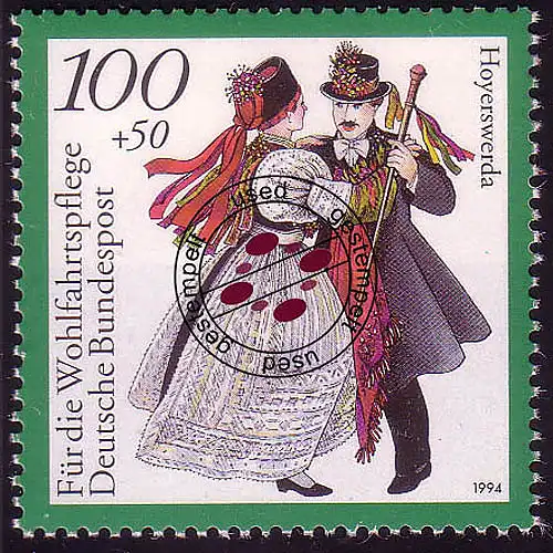 1760 Wohnt Deutsche Tachten 100+50 Pf Sachsen O