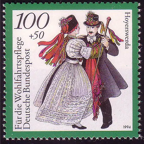 1760 Wohlfahrt Deutsche Trachten 100+50 Pf Sachsen **