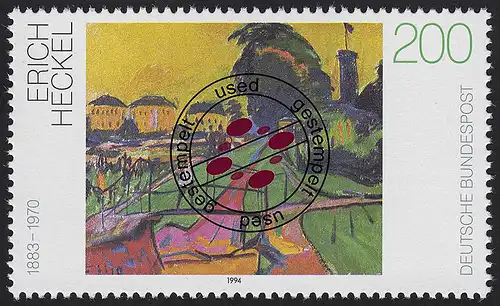 1749 Peinture allemande 200 Pf Heckel O