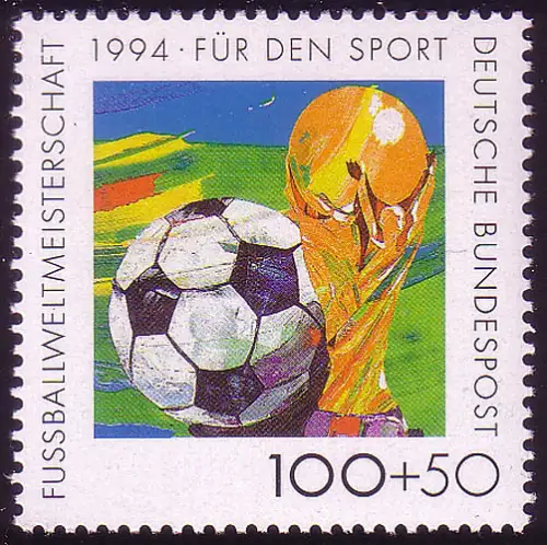 1718 Fußball 100+50 Pf, postfrisch **