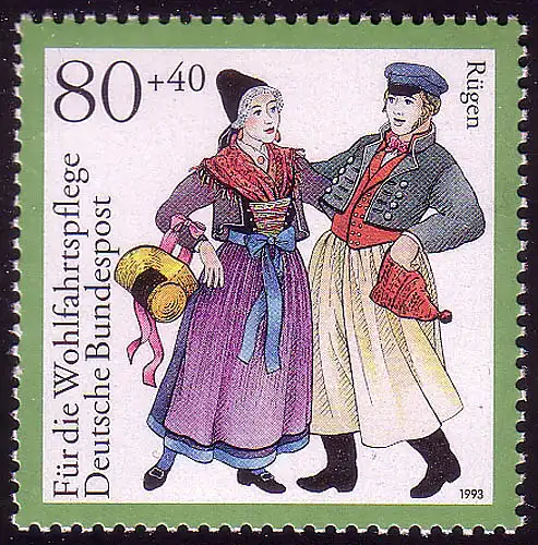 1696 costumes 80+40 pf Rügen **