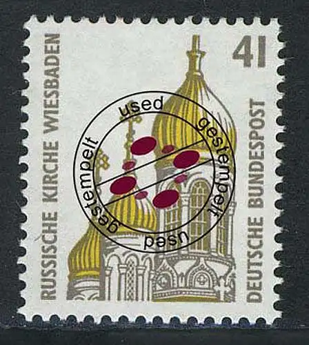 1687 Sehenswürdigkeiten 41 Pf Russische Kirche, gestempelt O