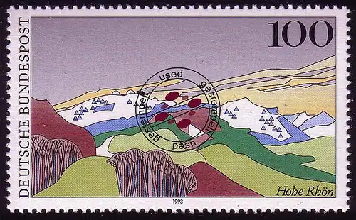 1686 Hohe Rhön Wasserkuppe 100 Pf O