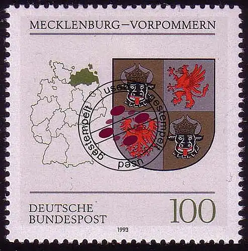 1661 Mecklembourg-Poméranie occidentale 100 Pf O