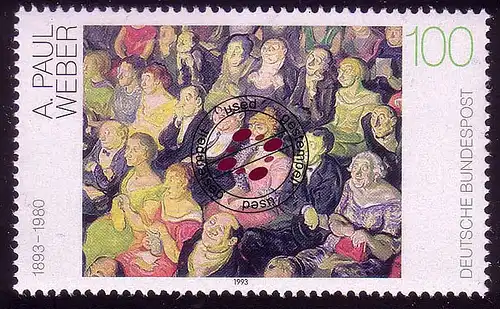 1658 Peinture allemande 100 Pf Weber O